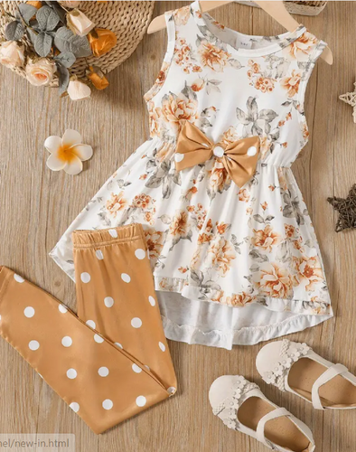 Girls 2pc Floral Print Outfit