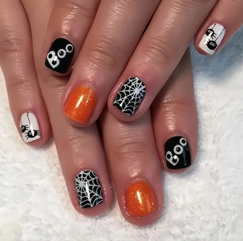 4pcs Halloween Press-On Nails Set for Girls